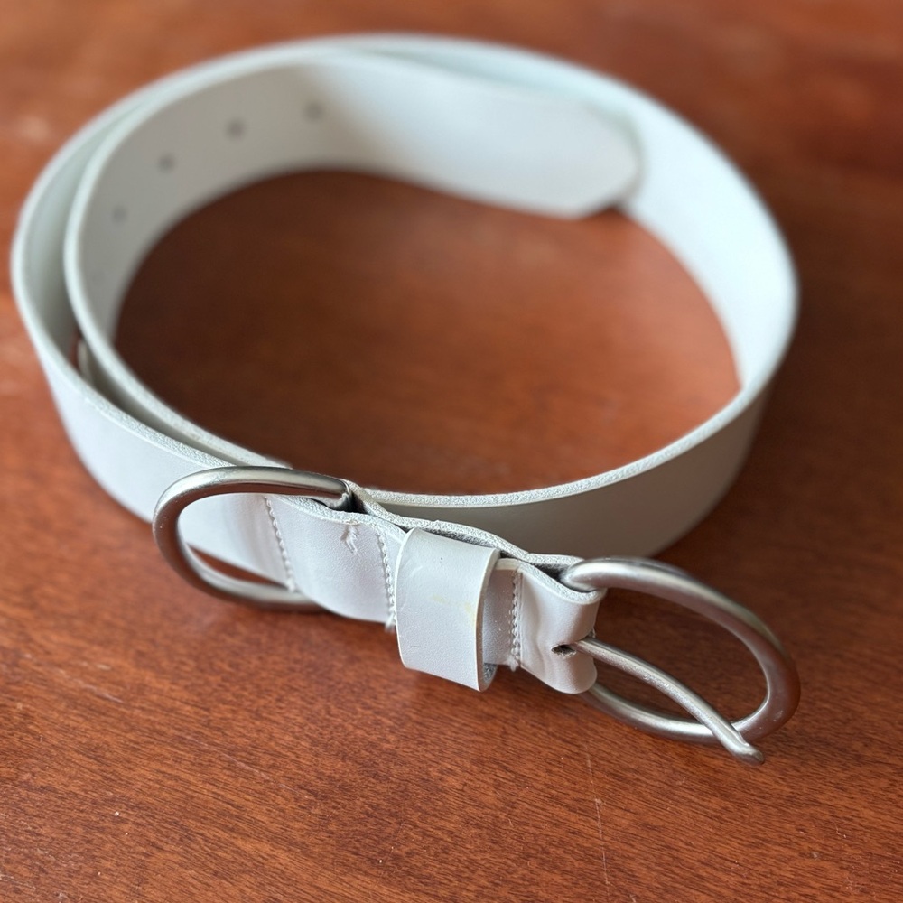 White leather belt NWT